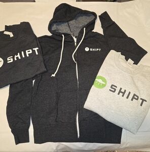 Original Logo Shipt Black Hoodie, Gray Sweatshirt, Longsleeve Shirt Sz Small Lot